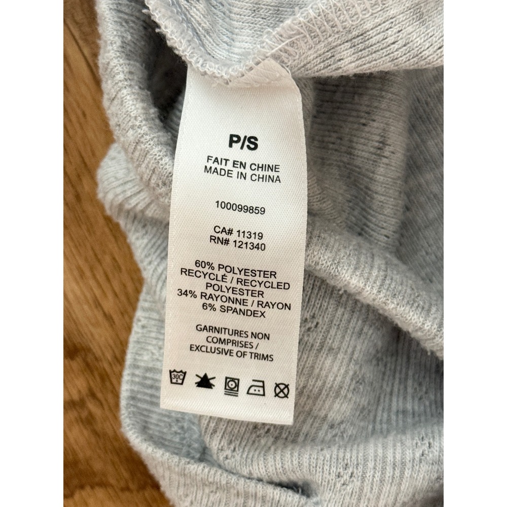 Garage Womens Gray Pointelle Knit Wide Leg Lounge Pants Lettuce Hem Small - Picture 5 of 6